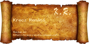 Krecz Renátó névjegykártya